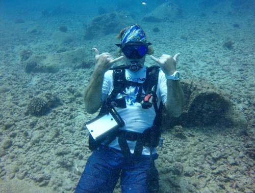 image of a diver underwater